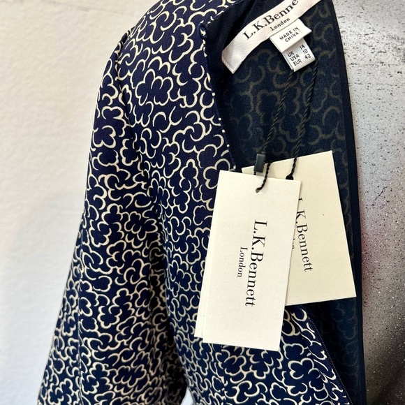 LK BENNET~ London ~ Women’s Black and White Abstract Jumpsuit - Picture 7 of 14